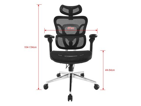 EQUIP Wyposaż Ergonomiczne Krzesło Biurowe + Zagłówek/Podłokietniki Lite Sprzedaż Detaliczna