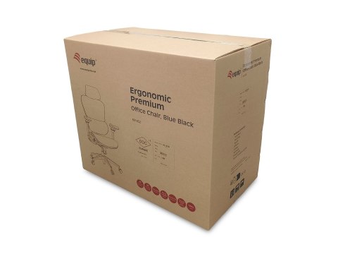 EQUIP Wyposaż Ergonomiczne Krzesło Biurowe + Zagłówek/Podłokietniki Lite Sprzedaż Detaliczna