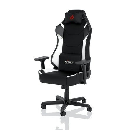 NITRO CONCEPTS Nitro Concepts X1000 Fotel dla gracza Tapicerowane siedzisko Czarny, Biały
