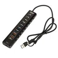 NITRO CONCEPTS Nitro Concepts UH1, 10-portowy hybrydowy hub USB, USB 3.2