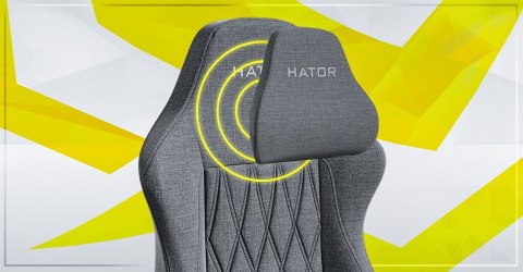 No name HATOR Darkside 3M Fabric Uniwersalny fotel dla gracza Szary