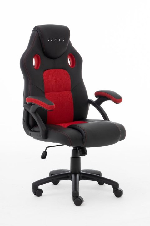 No name Raptor Gaming 437764 fotel do gry Fotel dla gracza Obite siedzisko Czarny, Czerwony