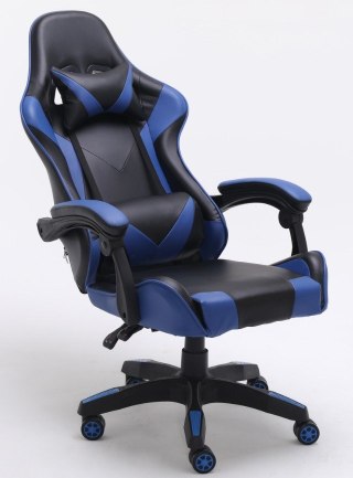 TOP E SHOP FOTEL OBROTOWY GAMINGOWY KRZESŁO REMUS NIEBIESKI