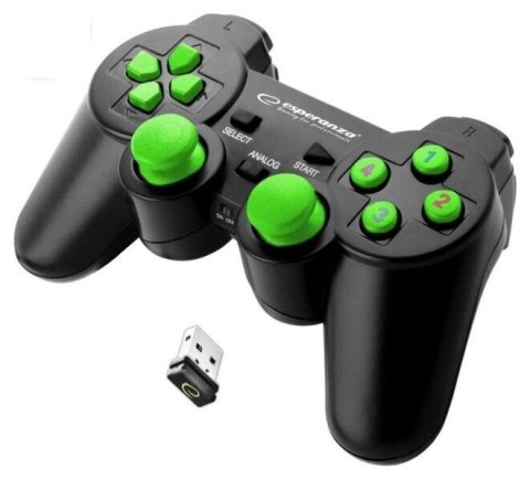 Esperanza Gamepad bezprzewodowy Esperanza GLADIATOR EGG108G (PC, PS3; kolor czarny)