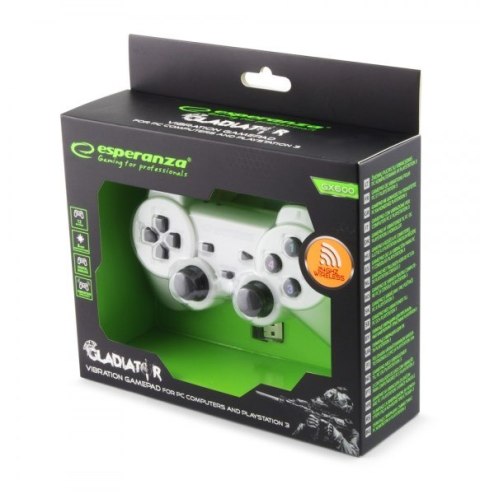 Esperanza Gamepad bezprzewodowy Esperanza GLADIATOR EGG108W (PC, PS3; kolor biały)