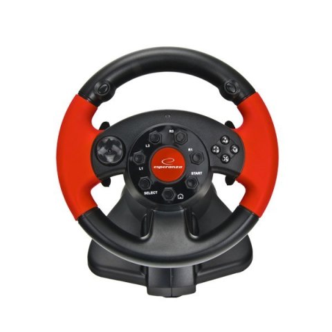 Esperanza Kierownica z wibracjami Esperanza High Octane EG103 (PC, PS2, PS3; kolor czarny)