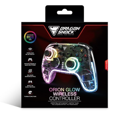 No name Dragonshock Orion Glow Czarny Bluetooth Gamepad Analogowa/Cyfrowa Nintendo Switch
