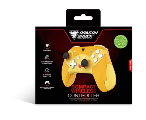 No name Dragonshock PopTop Compact Pomarańczowy, Czerwony, Żółty Bluetooth Gamepad Nintendo Switch