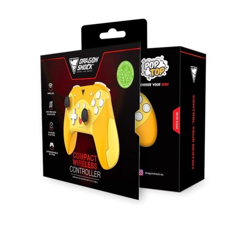 No name Dragonshock PopTop Compact Pomarańczowy, Czerwony, Żółty Bluetooth Gamepad Nintendo Switch