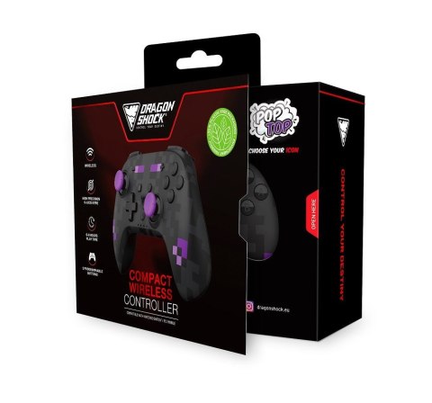 No name Dragonshock PopTop Czarny, Fioletowy Bluetooth Gamepad Analogowa/Cyfrowa Nintendo Switch, PC