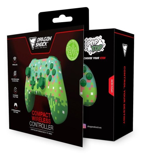 No name Dragonshock PopTop Zielony, Ciemny Zielony, Różowy, Biały Bluetooth Gamepad Analogowa/Cyfrowa Nintendo Switch, PC