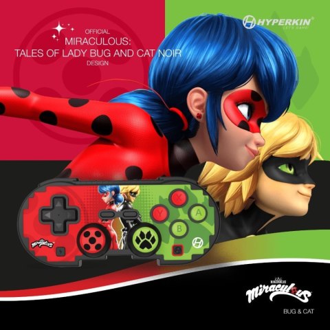 No name Hyperkin Pixel Art Zielony, Czerwony Bluetooth Gamepad Nintendo Switch, Nintendo Switch Lite, Nintendo Switch OLED