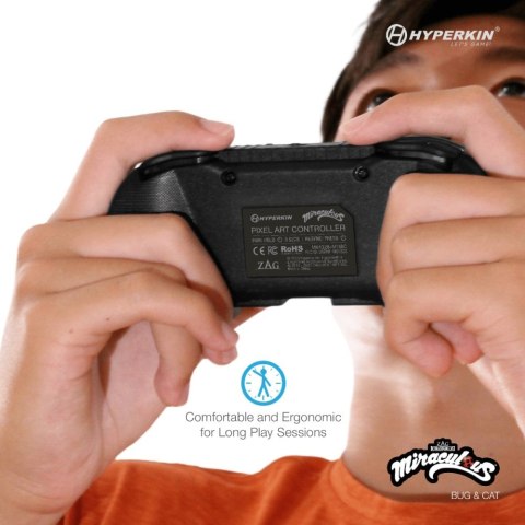 No name Hyperkin Pixel Art Zielony, Czerwony Bluetooth Gamepad Nintendo Switch, Nintendo Switch Lite, Nintendo Switch OLED