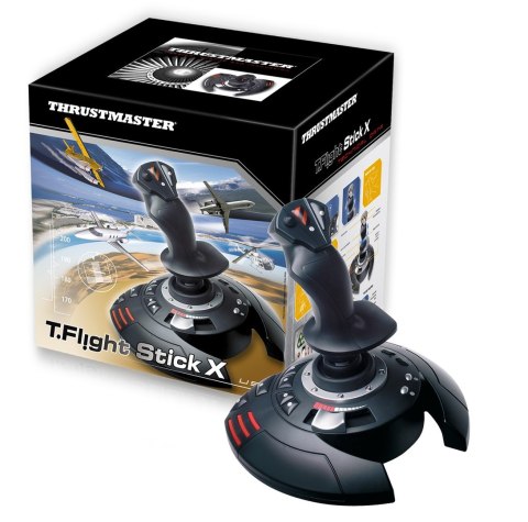 THRUSTMASTER Thrustmaster T.Flight Stick X Czarny, Czerwony, Srebrny USB Joystick Analogowy PC, Playstation 3