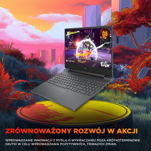 Hewlett-Packard HP Victus 15-fb3231nw Ryzen 7 7445HS 15,6"FHD IPS 144Hz 300nits AG 16GB DDR5 5600 SSD512 RTX4050_6GB Cam 720p 70Wh Win11 Gray 2Y