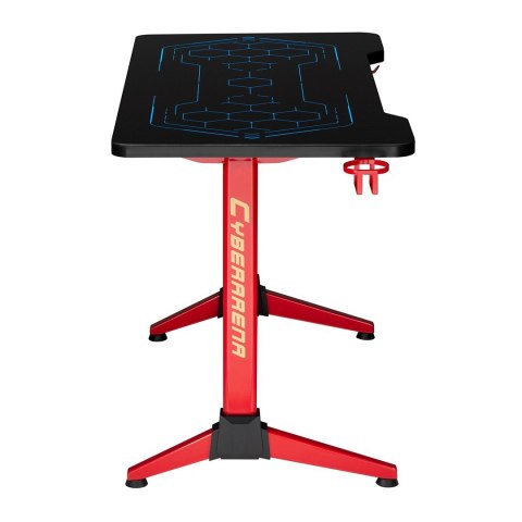 Maclean Biurko gamingowe RGB Led NanoRS, czarne, duże, 100kg max, wysokość 760mm, RS163