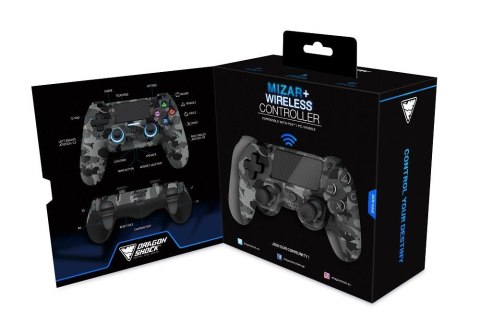 No name Dragonshock Mizar+ Czarny, Szary, Kamuflaż Bluetooth Gamepad Analogowa/Cyfrowa PC, PlayStation 4, Android
