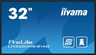 IIYAMA Monitor wielkoformatowy iiyama LH3260HS-B1AG A 80cm (31.5") LED Wi-Fi 500 cd/m2 Full HD Android 11 24/7 Czarna