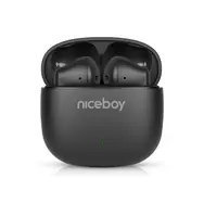 No name Niceboy Beans 4 POP czarne / Słuchawki bezprzewodowe z mikrofonem / Bluetooth 5.4 / IPX4 / etui ładujące