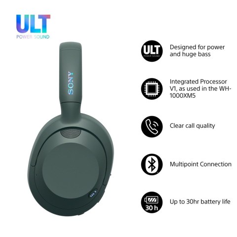 Sony Słuchawki SONY WH-ULT900NH szaro-zielone