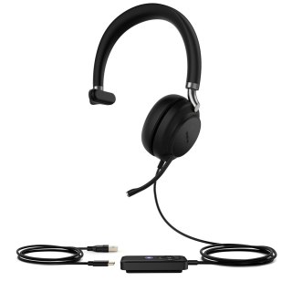 Yealink Yealink UH38 Mono Teams Zestaw słuchawkowy Przewodowy i Bezprzewodowy Opaska na głowę Biuro/centrum telefoniczne Bluetooth Czarn