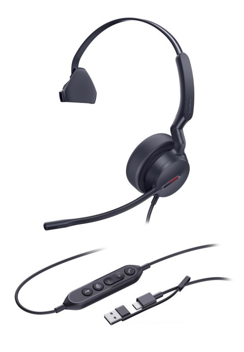 Yealink Yealink UH44 Mono Teams USB-C/A Zestaw słuchawkowy Przewodowa Opaska na głowę Biuro/centrum telefoniczne USB Type-C / USB Type-A