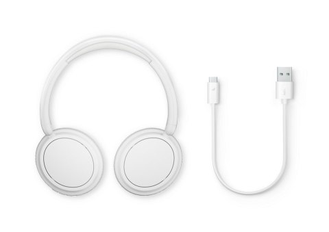 Philips Philips 5000 series TAH5209WT/00 słuchawki/zestaw słuchawkowy Bezprzewodowy Opaska na głowę Połączenia/muzyka Bluetooth Biały