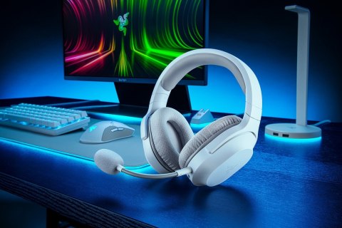 RAZER Razer Barracuda X Zestaw słuchawkowy Przewodowy i Bezprzewodowy Opaska na głowę Gaming USB Type-C Bluetooth Biały