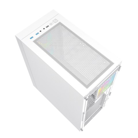 GEMBIRD GEMBIRD OBUDOWA FORNAX 4000W MIDI-TOWER (2X USB 3.0, 1X USB 2.0, HD AUDIO, SZKLANY PANEL BOCZNY, PODŚWIETLENIE ARGB) BIAŁA