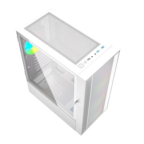 GEMBIRD GEMBIRD OBUDOWA FORNAX 4000W MIDI-TOWER (2X USB 3.0, 1X USB 2.0, HD AUDIO, SZKLANY PANEL BOCZNY, PODŚWIETLENIE ARGB) BIAŁA