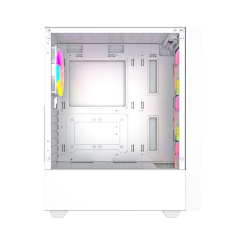 GEMBIRD GEMBIRD OBUDOWA FORNAX 4000W MIDI-TOWER (2X USB 3.0, 1X USB 2.0, HD AUDIO, SZKLANY PANEL BOCZNY, PODŚWIETLENIE ARGB) BIAŁA