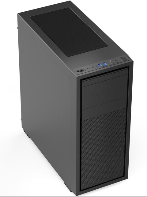GEMBIRD GEMBIRD OBUDOWA FORNAX K500 MIDI-TOWER (2X USB 3.0, 1X USB TYP-C, CZYTNIK KART, HD AUDIO) CZARNA