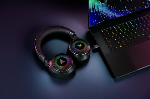 RAZER Razer Kraken V4 Zestaw słuchawkowy Bezprzewodowy Opaska na głowę Gaming USB Typu-A Bluetooth Czarny