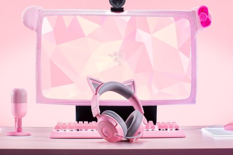 RAZER Zestaw słuchawkowy Razer Gaming Kraken Kitty V3 X Przewodowe Nauszne Mikrofon Kwarc