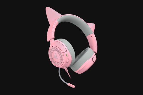 RAZER Zestaw słuchawkowy Razer Gaming Kraken Kitty V3 X Przewodowe Nauszne Mikrofon Kwarc