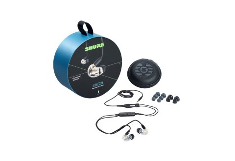 SHURE Shure SE215DYCL+UNI-EFS - Słuchawki douszne AONIC215 z pojedynczym przetwornikiem i kablem 3.5mm (przezroczyste)