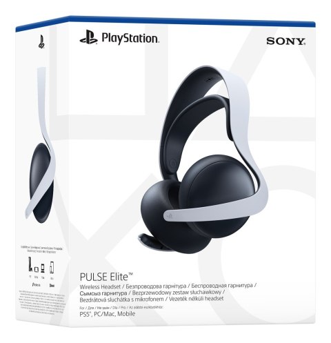 Sony Sony PULSE Elite Zestaw słuchawkowy Przewodowy i Bezprzewodowy Opaska na głowę Gaming Bluetooth Podstawka do ładowania Czarny, B