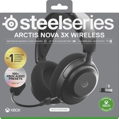 SteelSeries Słuchawki Steelseries Arctis Nova 3X Wireless for Xbox, czarne