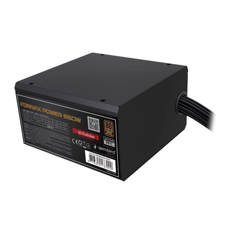 GEMBIRD GEMBIRD ZASILACZ KOMPUTEROWY FORNAX POWER 650W 80+BRONZE ATX, 650W, AKTYWNE PFC, 12CM WENTYLATOR