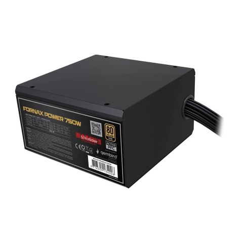 GEMBIRD GEMBIRD ZASILACZ KOMPUTEROWY FORNAX POWER 750W 80+ BRONZE ATX, 750W, AKTYWNE PFC, 12CM WENTYLATOR