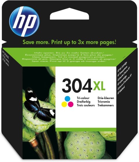 Hewlett-Packard HP Oryginalny trójkolorowy wkład atramentowy 304XL