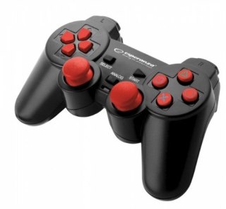 Esperanza Gamepad Esperanza EGG106R (PC, PS2, PS3; kolor czarny, kolor czerwony)
