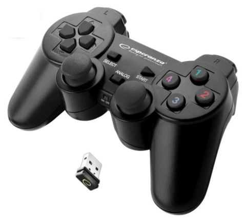 Esperanza Gamepad bezprzewodowy Esperanza EGG108K (PC, PS3; kolor czarny)