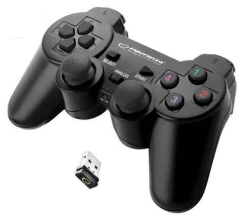 Esperanza Gamepad bezprzewodowy Esperanza EGG108K (PC, PS3; kolor czarny)
