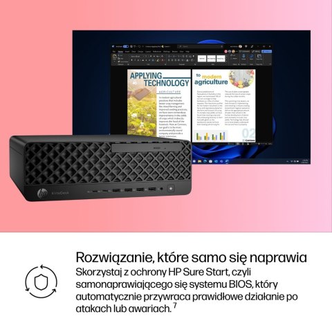 Hewlett-Packard HP EliteDesk 8 SFF G1i AI Intel Core Ultra 5 235 16 GB DDR5-SDRAM 512 GB SSD Windows 11 Pro PC AI PC Czarny