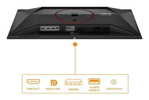 AOC AOC G4 Q27G4ZDR monitor komputerowy 67,3 cm (26.5") 2560 x 1440 px Quad HD QD-OLED Czarny, Czerwony