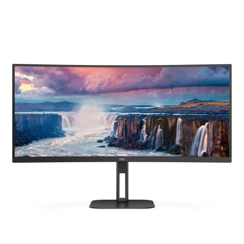 AOC AOC V5 CU34V5C/BK LED display 86,4 cm (34") 3440 x 1440 px Wide Quad HD Czarny