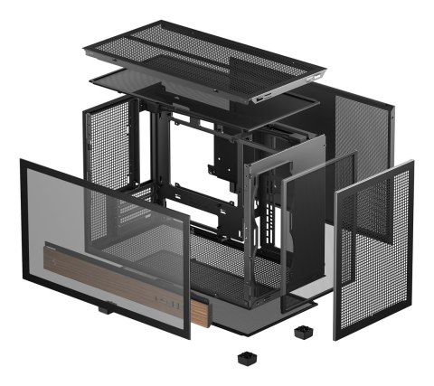 DEEPCOOL DeepCool CH260 WOOD Micro Tower Czarny, Drewno