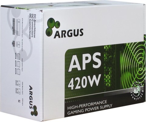 Inter-Tech Zasilacz Inter-Tech Argus APS - 420 W - 115 - 230 V - 47 - 63 Hz - +12V1,+12V2,+3,3V,+5V,+5Vsb,-12V - Aktywny - 103 W
