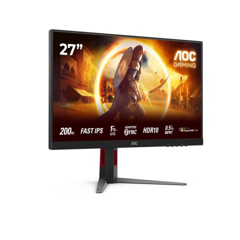AOC Monitor LED 27" AOC 27G4HA 1920x1080px Full HD Czarny, Czerwony